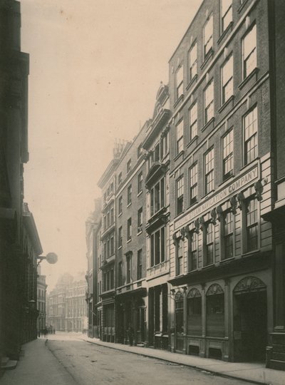 Lombard Street, Londen; foto; gedateerd juni 1885 door English Photographer